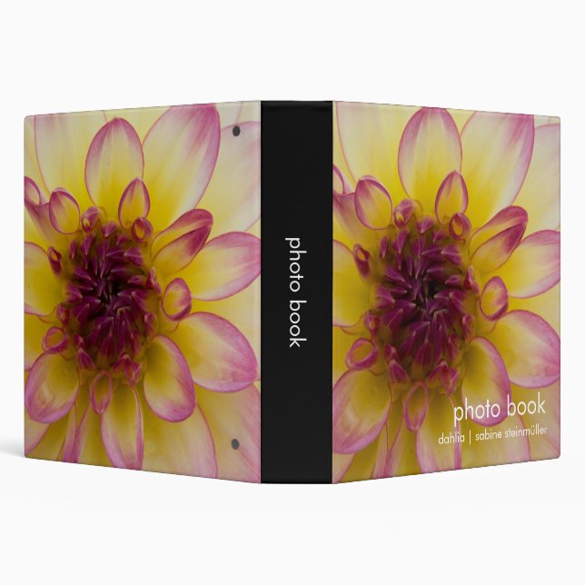 Burgundy, Yellow & White Dahlia Binder (Background)