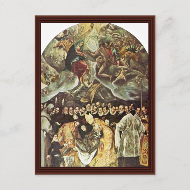 Burial Of Count Orgaz By Greco El Postcard (Front)