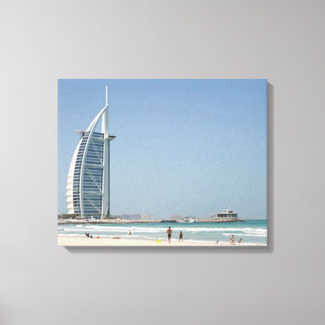 Burj Al Arab From Sunset Beach, Dubai Canvas Print (Front)