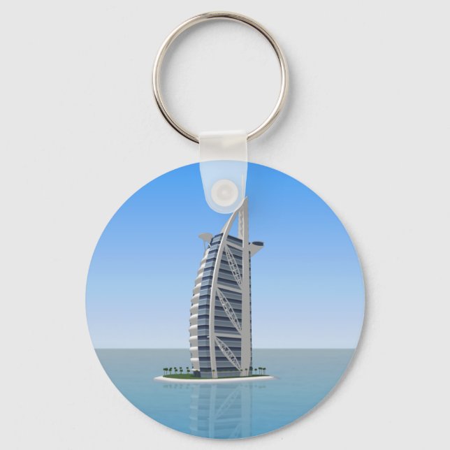 Burj Al Arab Hotel Dubai: 3D Model: Keychain (Front)