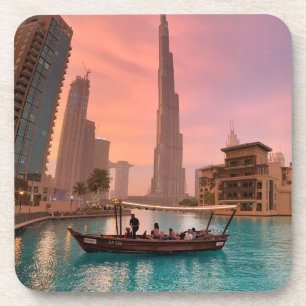 Burj Khalifa Boat Lake Cityscape Coaster