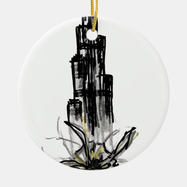 burj khalifa ceramic ornament (Front)