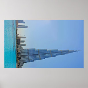 Burj Khalifa & Dubai Fountain Photograph Poster