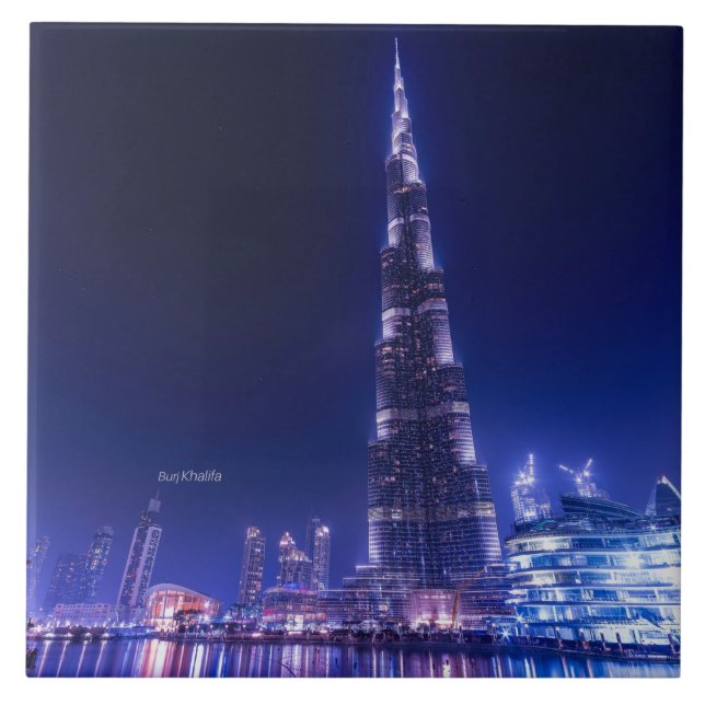 Burj Khalifa Landmark, Dubai Tile (Front)