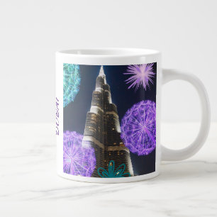 Burj Khalifa Modern Skyscrapers Dubai UAE Large Coffee Mug