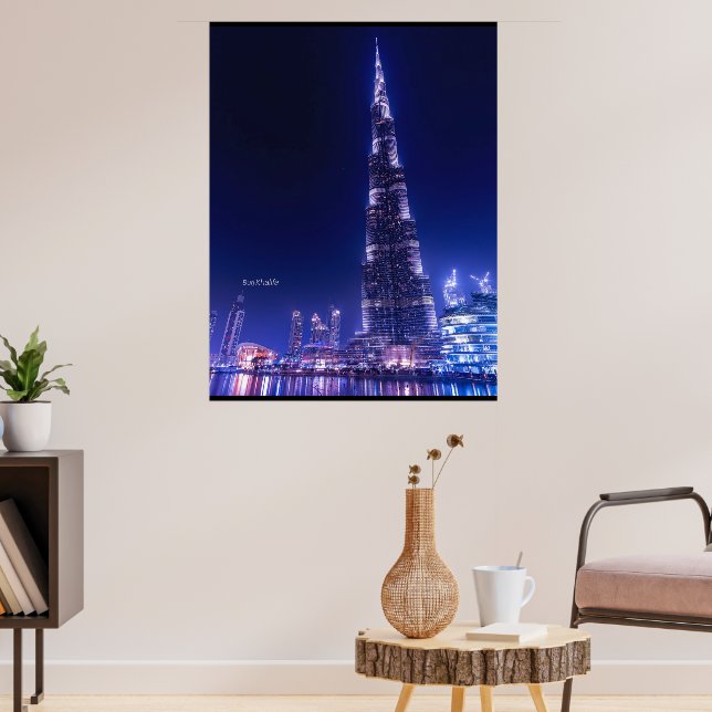 Burj Khalifa skyscraper, Dubai, Poster (Living Room 3)
