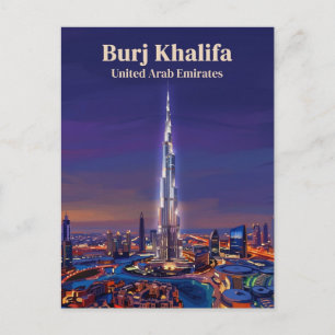 Burj Khalifa United Arab Emirates Postcard