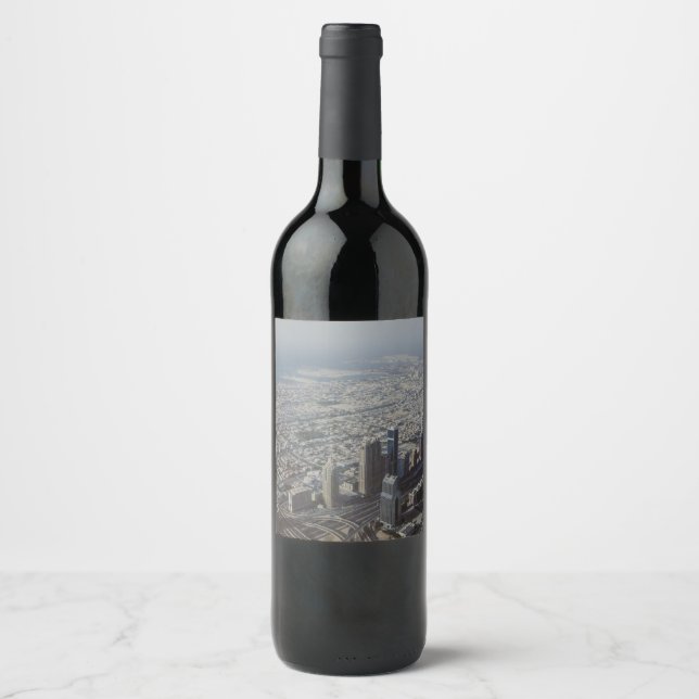 Burj Khalifa view, Dubai Wine Label (Front)