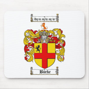 BURKE FAMILY CREST -  BURKE COAT OF ARMS MOUSE PAD