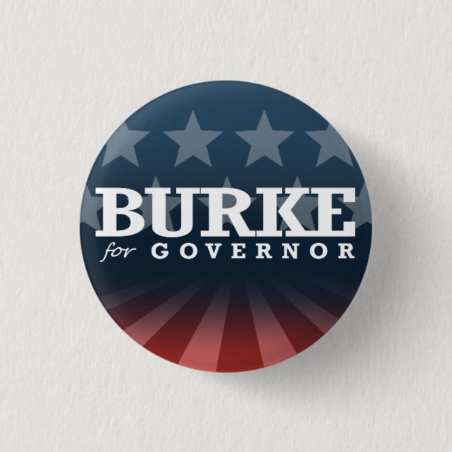 BURKE FOR GOVERNOR 2014 1 INCH ROUND BUTTON (Front)