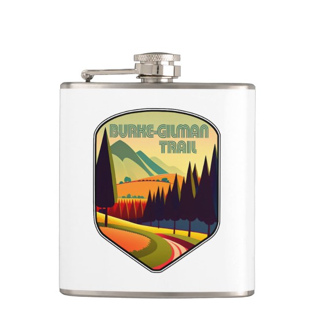Burke-Gilman Trail Colours Hip Flask (Front)
