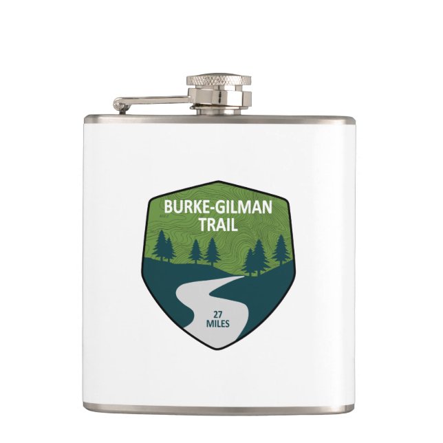 Burke-Gilman Trail Hip Flask (Front)