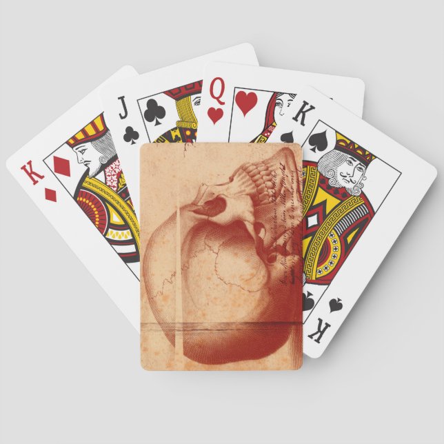 Burke & Hare skull head playing cards (Back)