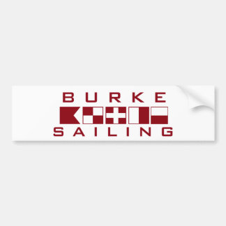 Burke Sailing Nautical Flags Bumper Sticker