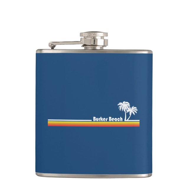 Burkes Beach South Carolina Hip Flask (Front)
