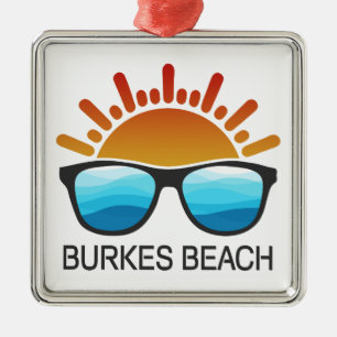 Burkes Beach South Carolina Sunglasses Metal Ornament