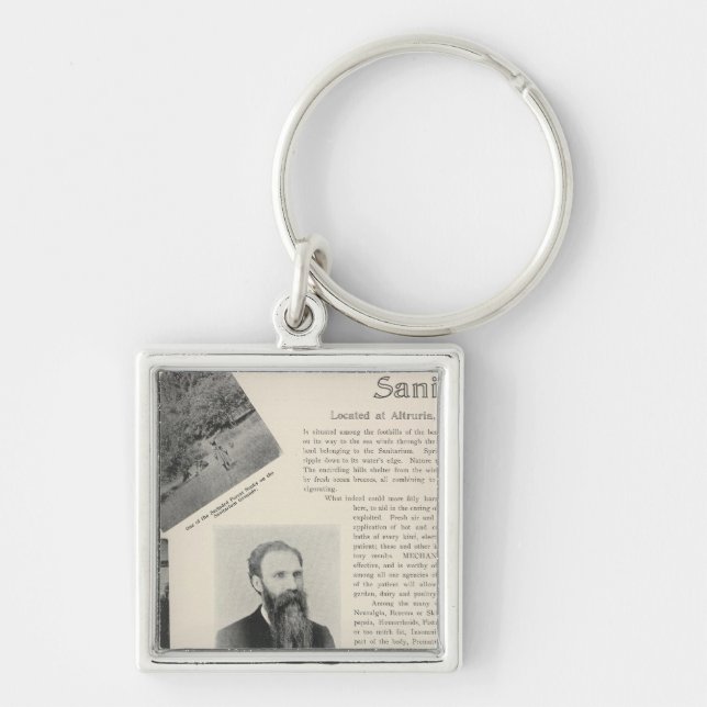 Burke's Sanitarium, California Keychain (Front)