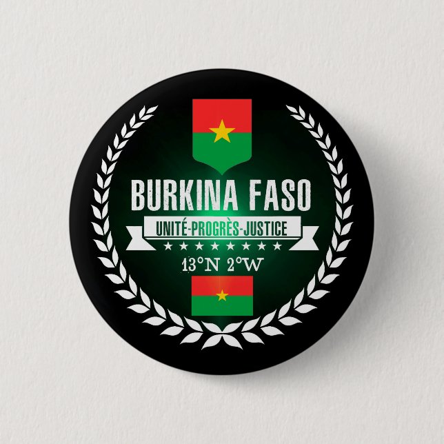Burkina Faso 2 Inch Round Button (Front)