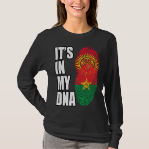 Burkina Faso And Kyrgyzstani Mix DNA Heritage Flag T-Shirt