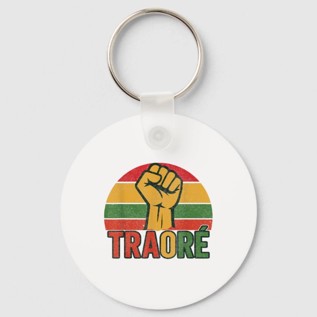 Burkina Faso - Bravo Captain Ibrahim Traoré _ Thom Keychain (Front)