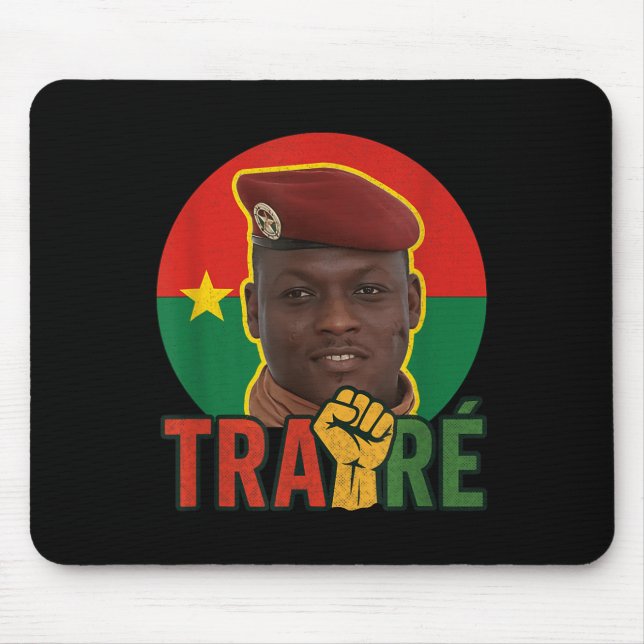 Burkina Faso - Bravo Captain Ibrahim Traoré _ Thom Mouse Pad (Front)