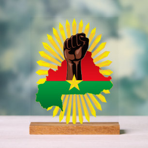 Burkina Faso Carte, drapeau et première révolution