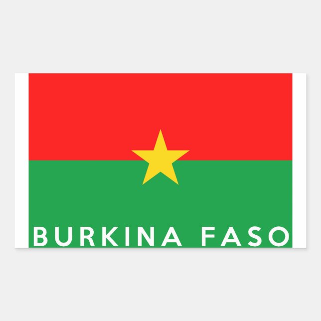 burkina faso country flag text name sticker (Front)