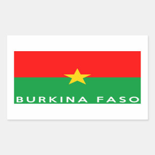 burkina faso country flag text name sticker