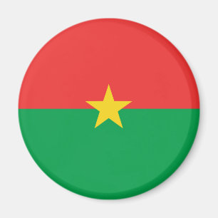 Burkina Faso Fisheye Flag Magnet