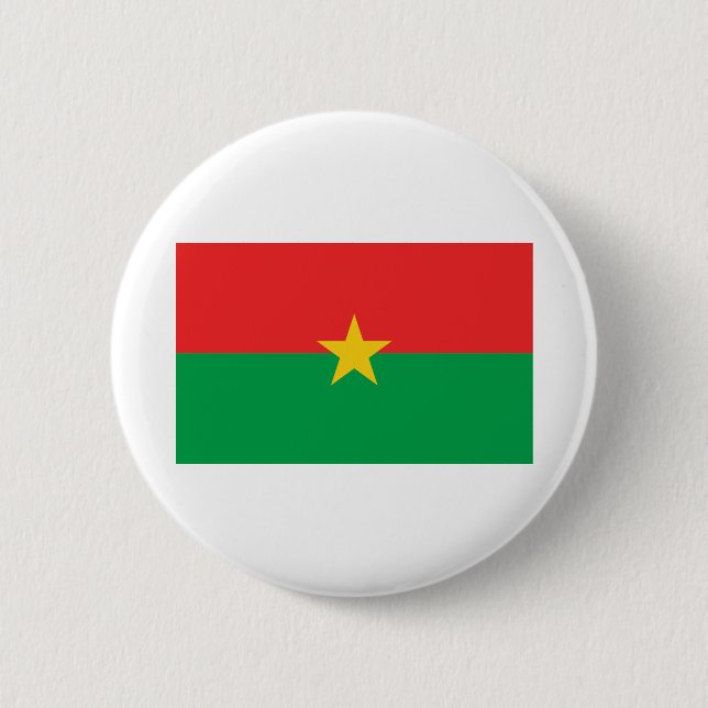 Burkina Faso Flag 2 Inch Round Button (Front)