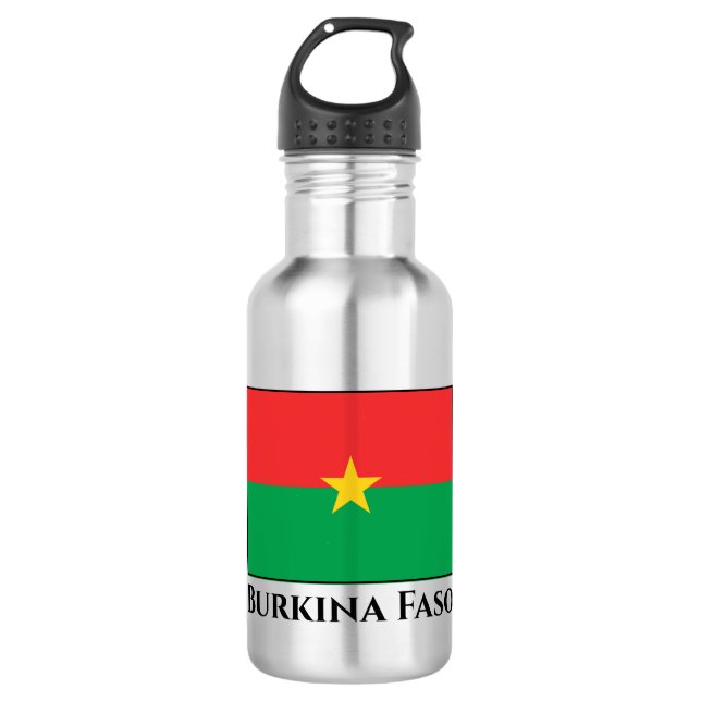 Burkina Faso Flag 532 Ml Water Bottle (Front)