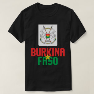 Burkina Faso Flag and Coat Of Arms Patriotic T-Shirt