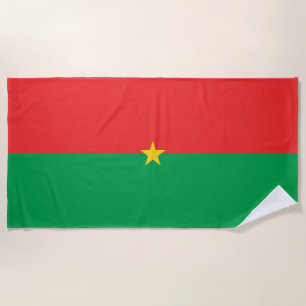 Burkina Faso flag Beach Towel