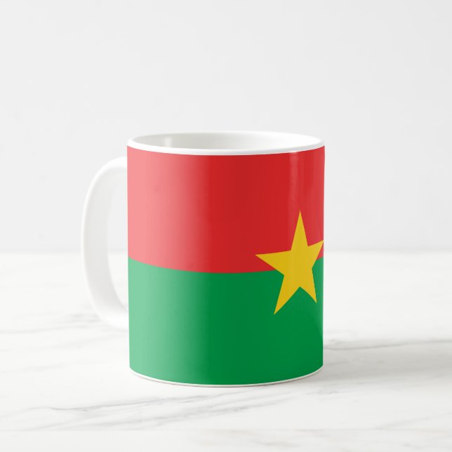 Burkina Faso Flag Coffee Mug (Front Left)