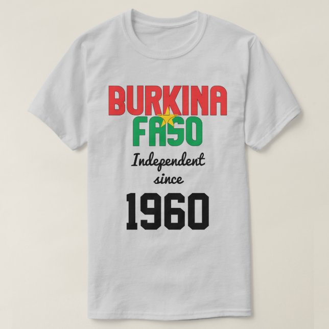 Burkina Faso Flag Independence Celebration T-Shirt (Design Front)