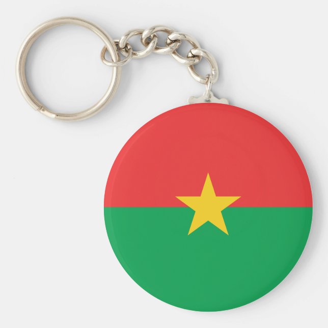 Burkina Faso Flag Keychain (Front)