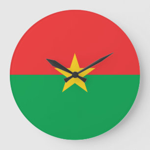 Burkina Faso Flag Large Clock
