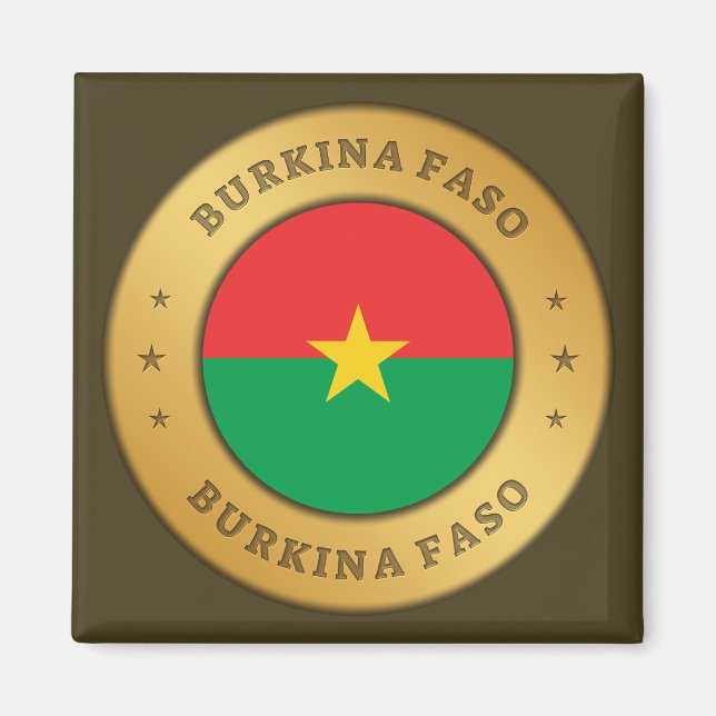 Burkina Faso Flag Magnet (Front)