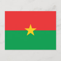 Burkina Faso Flag Postcard