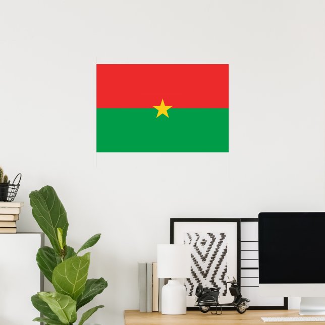Burkina Faso flag Poster (Home Office)