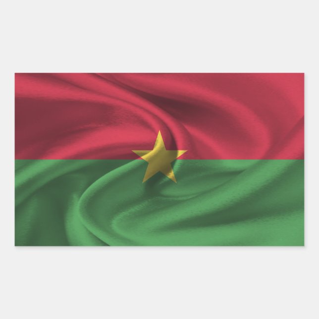 Burkina Faso Flag Sticker (Front)