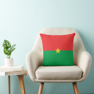Burkina Faso flag Throw Pillow