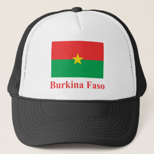 Burkina Faso Flag with Name Trucker Hat
