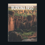 Burkina Faso Illustration Travel Art Vintage Postcard<br><div class="desc">Burkina Faso vector artwork design. Burkina Faso,  a culturally rich West African nation,  is known for its vibrant traditions,  breathtaking landscapes,  and historic villages.</div>