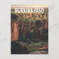 Burkina Faso Illustration Travel Art Vintage