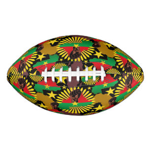 Burkina Faso Map, Flag and Revolution Fist Football