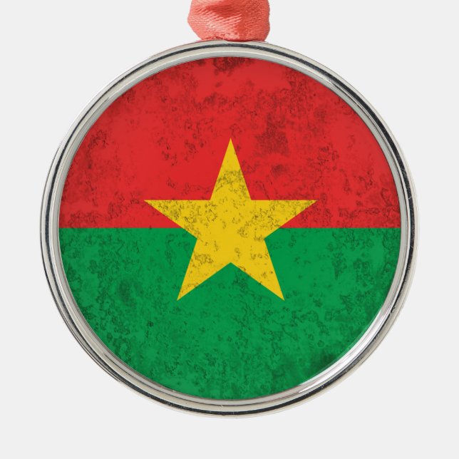 Burkina Faso Metal Ornament (Front)