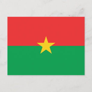 Burkina Faso National World Flag Postcard