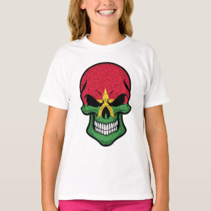 Burkina Faso Smiling Skull Flag T-Shirt