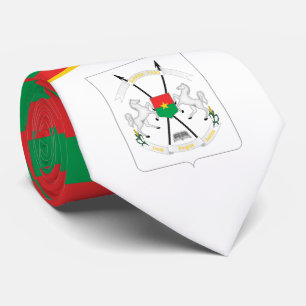 Burkinabé Flag & Coat of Arms, Burkina Faso Tie